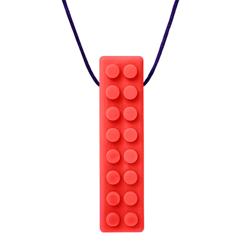 Brick Stick Chew Necklace - Soft Red