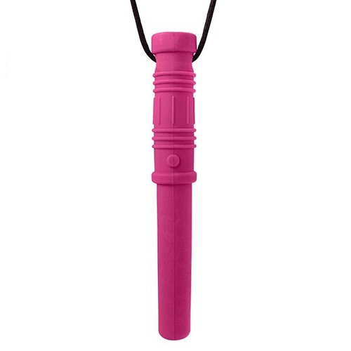 Bite Saber Chew Necklace -Soft Magenta