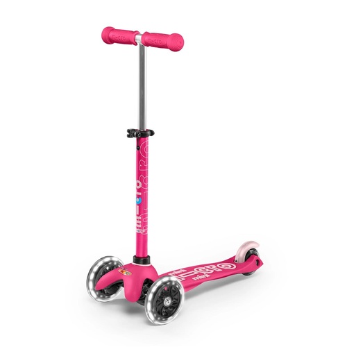 Mini Micro Deluxe LED 3 Wheel Scooter - Pink