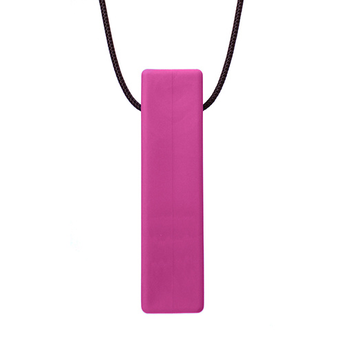 Smooth Brick Stick Chew Necklace - Soft Magenta